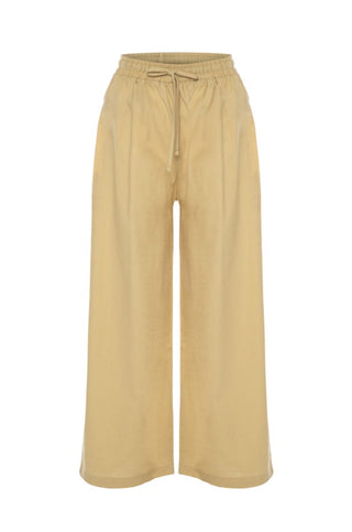 Sandbeige Leinenhose 